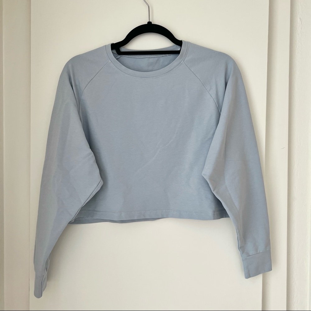 Pale Blue Cropped Long Sleeve